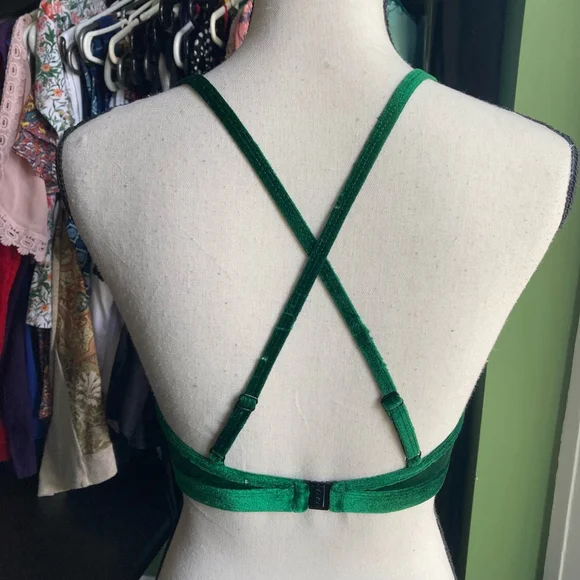 Women's HOAKA SWIMWEAR Bra Top Size S Green - Picture 10 of 16